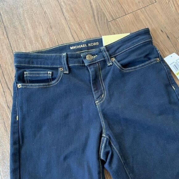 NEW Michael Kors Izzy Skinny Dark Rinse Jeans . - Picture 7 of 15